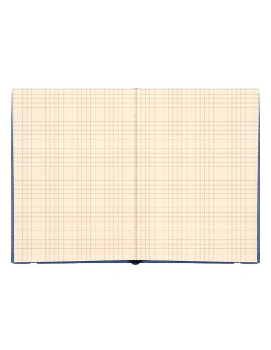 Libreta liderpapel simil piel a5 120 hojas 70g m2 cuadro 4mm sin margen azul