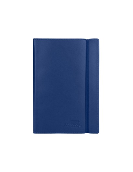 Libreta liderpapel simil piel a5 120 hojas 70g m2 cuadro 4mm sin margen azul Libreta liderpapel simil piel a5 120 hojas 70g m2 cuadro 4mm sin margen azul