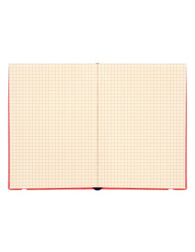 Libreta liderpapel simil piel a5 120 hojas 70g m2 cuadro 4mm sin margen rojo
