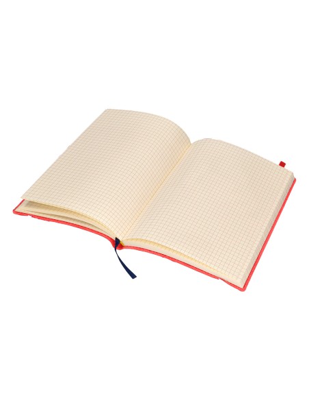 Libreta liderpapel simil piel a5 120 hojas 70g m2 cuadro 4mm sin margen rojo Libreta liderpapel simil piel a5 120 hojas 70g m2 cuadro 4mm sin margen rojo