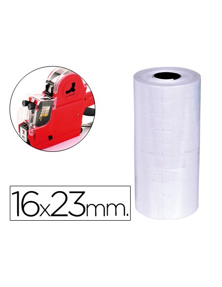 Etiquetas q connect blanca 16x23 mm lisa rollo 700 etiquetas para etiquetadora q connect kf00711 Etiquetas q connect blanca 16x23 mm lisa rollo 700 etiquetas para etiquetadora q connect kf00711