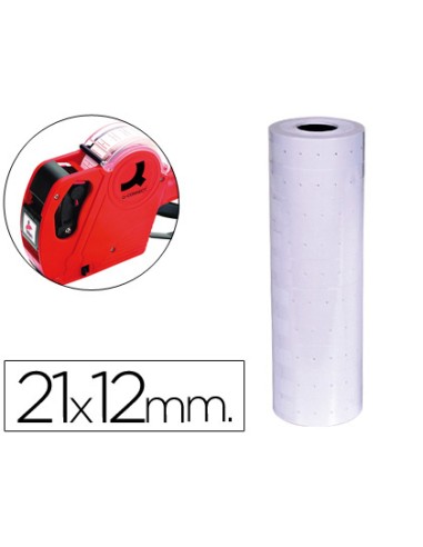 Etiquetas q connect blanca 21x12 mm lisa rollo 1000 etiquetas para etiquetadora connect kf00712