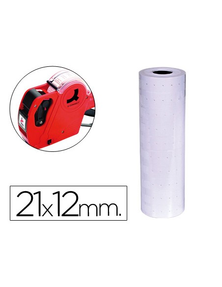 Etiquetas q connect blanca 21x12 mm lisa rollo 1000 etiquetas para etiquetadora connect kf00712 Etiquetas q connect blanca 21x12 mm lisa rollo 1000 etiquetas para etiquetadora connect kf00712