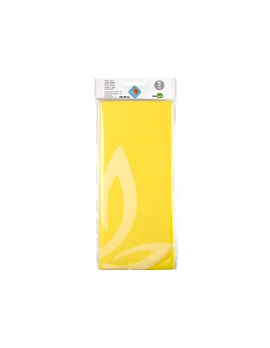 Papel seda liderpapel 52x76cm 18g m2 bolsa de 5 hojas amarillo