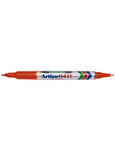 Rotulador artline marcador permanente ek 041t rojo doble punta 04 y 10 mm