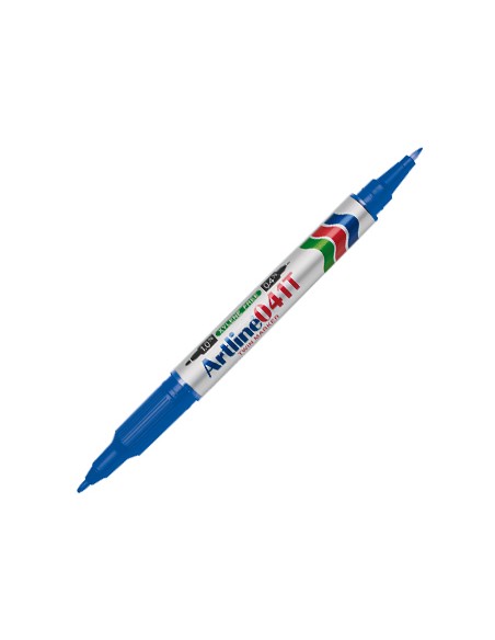 Rotulador artline marcador permanente ek 041t azul doble punta 04 y 10 mm