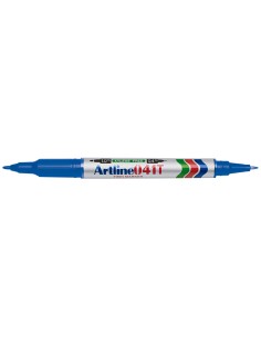 Rotulador artline marcador permanente ek 041t azul doble punta 04 y 10 mm