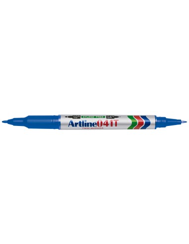 Rotulador artline marcador permanente ek 041t azul doble punta 04 y 10 mm