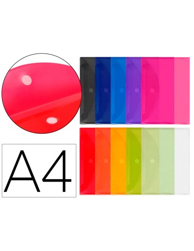 Carpeta liderpapel dossier a4 cierre de velcro colores surtidos pack 102 gratis
