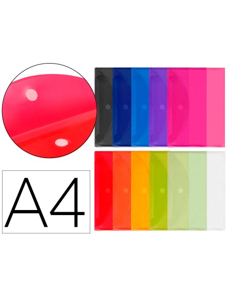 Carpeta liderpapel dossier a4 cierre de velcro colores surtidos pack 102 gratis