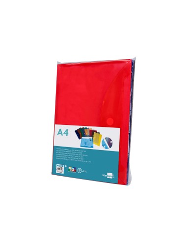 Carpeta liderpapel dossier a4 cierre de velcro colores surtidos pack 102 gratis