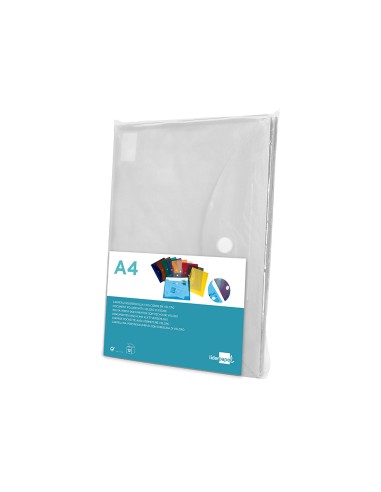 Carpeta liderpapel dossier a4 cierre de velcro transparente