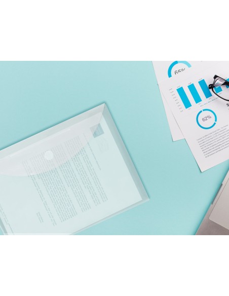 Carpeta liderpapel dossier a4 cierre de velcro transparente