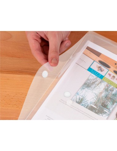 Carpeta liderpapel dossier a4 cierre de velcro transparente