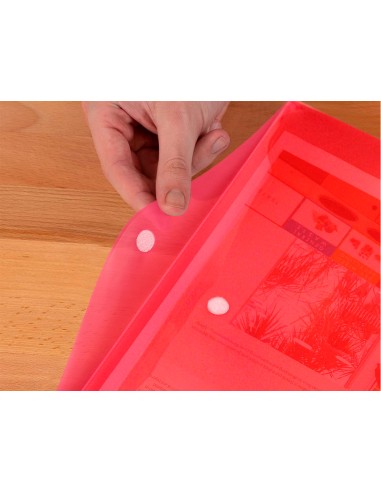 Carpeta liderpapel dossier a4 cierre de velcro roja