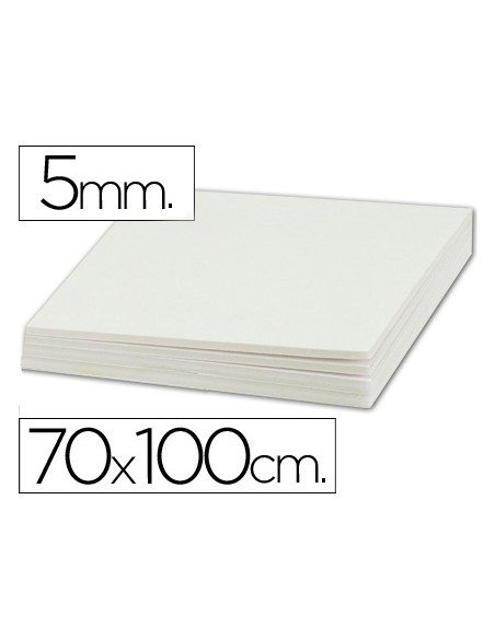 Carton pluma liderpapel blanco doble cara 70x100cm espesor 5mm