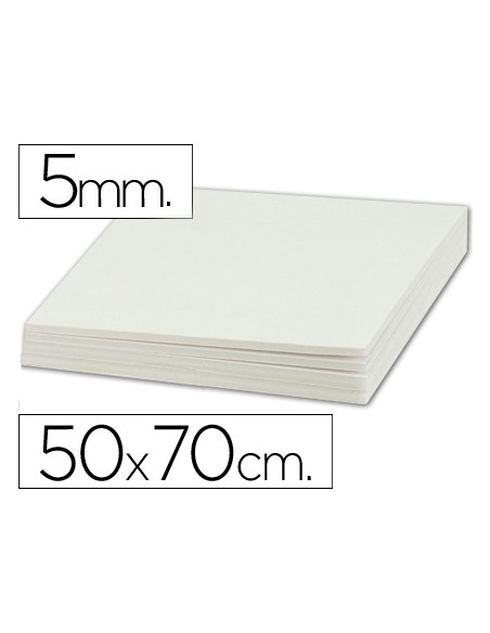 Carton pluma liderpapel blanco doble cara 50x70cm espesor 5mm