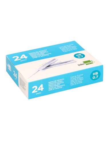 Minas liderpapel grafito 07 mm hb tubo de 12 minas