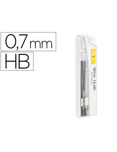 Minas liderpapel grafito 07 mm hb tubo de 12 minas