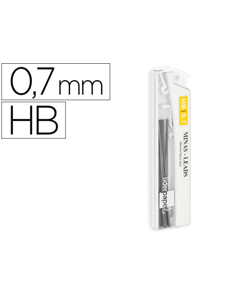 Minas liderpapel grafito 07 mm hb tubo de 12 minas