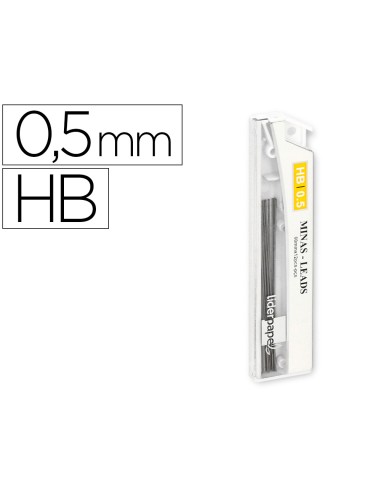 Minas liderpapel grafito 05 mm hb tubo de 12 minas