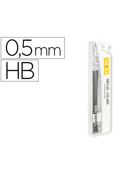 Minas liderpapel grafito 05 mm hb tubo de 12 minas