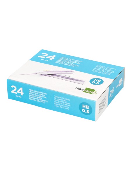Minas liderpapel grafito 05 mm hb tubo de 12 minas