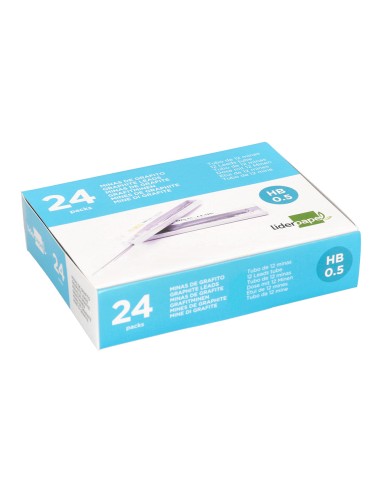 Minas liderpapel grafito 05 mm hb tubo de 12 minas