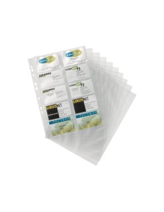 Recambio fundas duraclip para tarjetero 2384 bolsa de 10 hojas capacidad 20 tarjetas por hoja