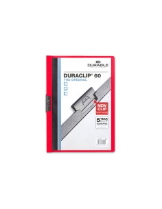 Carpeta duraclip dossier pinza lateral rojo capacidad 60 hojas