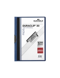 Carpeta duraclip dossier pinza lateral azul oscuro capacidad 30 hojas