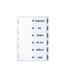 Separador avery cartulina din a4 12 pestanas imprimibles