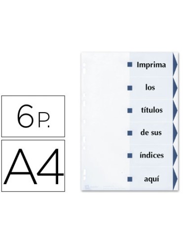 Separador avery cartulina din a4 6 pestanas imprimibles