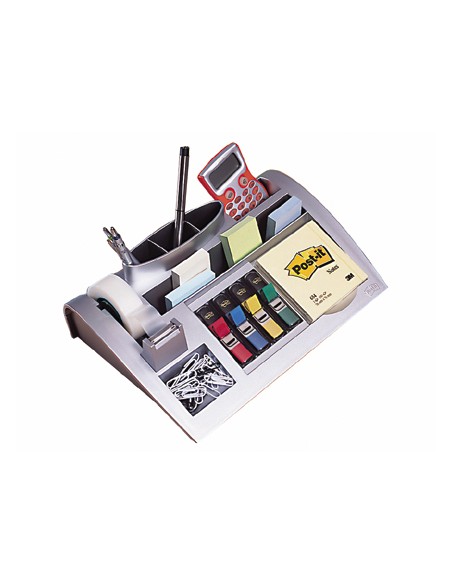 Organizador de sobremesa 3m c 50 incluye bloc de notas rollo de cinta scotch 4 dispensadores de banderitas