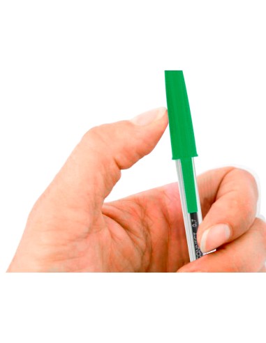 Boligrafo transparente q connect verde medio kf01043