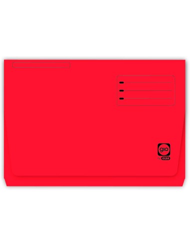 Subcarpeta cartulina gio folio pocket rojo con bolsa y solapa