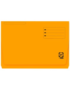 Subcarpeta cartulina gio folio pocket naranja con bolsa y solapa 320g m2