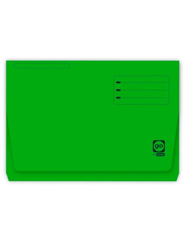 Subcarpeta cartulina gio folio pocket verde con bolsa y solapa 320g m2