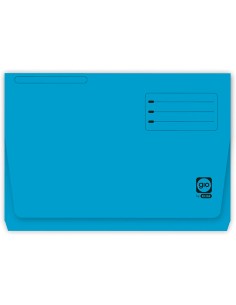 Subcarpeta cartulina gio folio pocket azul con bolsa y solapa320g m2