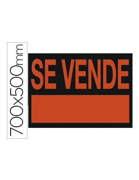 Cartel plastico archivo 2000 se vende rojo fluorescente 700x500 mm Cartel plastico archivo 2000 se vende rojo fluorescente 700x500 mm