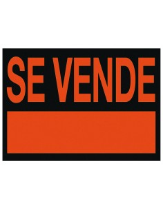 Cartel plastico archivo 2000 se vende rojo fluorescente 700x500 mm