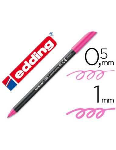 Rotulador edding punta fibra 1200 rosa neon n69 punta de fibra 05 mm