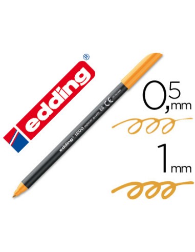 Rotulador edding punta fibra 1200 naranja neon n66 punta de fibra 05 mm