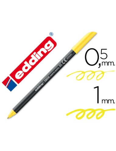 Rotulador edding punta fibra 1200 amarillo neon n65 punta de fibra 05 mm