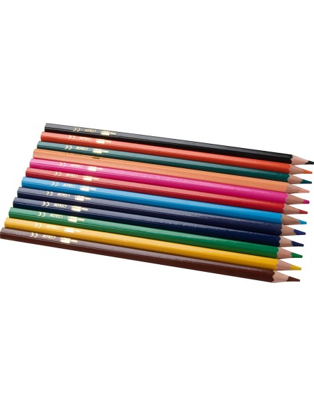 Lapices de colores liderpapel caja de 12 unidades colores surtidos