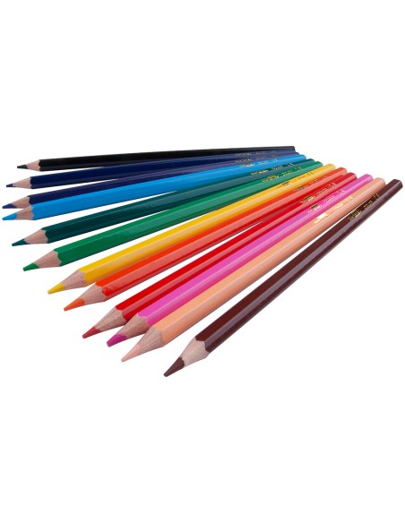 Lapices de colores liderpapel caja de 12 unidades colores surtidos