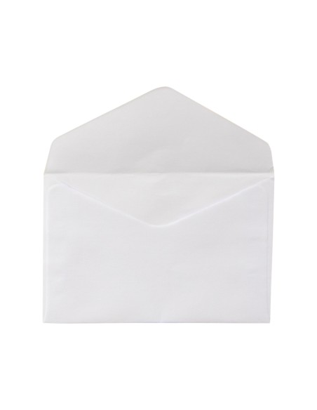 Sobre liderpapel n21 blanco c6 114x162 mm engomado solapa de pico caja de 500 unidades