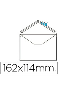 Sobre liderpapel n21 blanco c6 114x162 mm engomado solapa de pico caja de 500 unidades