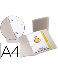 Carpeta liderpapel 2 anillas redondas mini 15 mm 49074 polipropileno din a4 transparente
