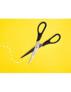 Tijera oficina q connect inoxidable 7 17 cm blister